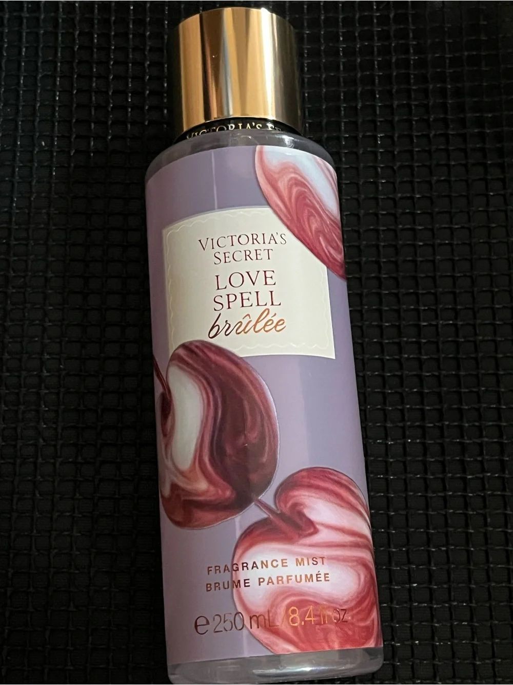 Victoria's Secret Love Spell Brûlée Fragrance Mist - Lavender Pink with Gold Cap